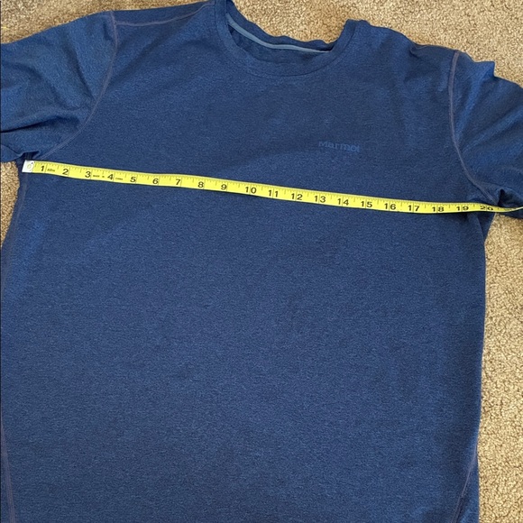Men's Heathered Blue Marmot shirt - Picture 5 of 6